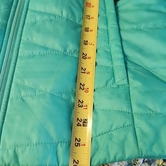 Columbia Women's White Out II Teal Puffer Jacket Size L Omni-Heat Thermal Lining - Picture 16 of 16